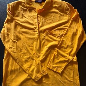 Tradewinds vintage Ladies yellow Long Sleeve Polo shirt